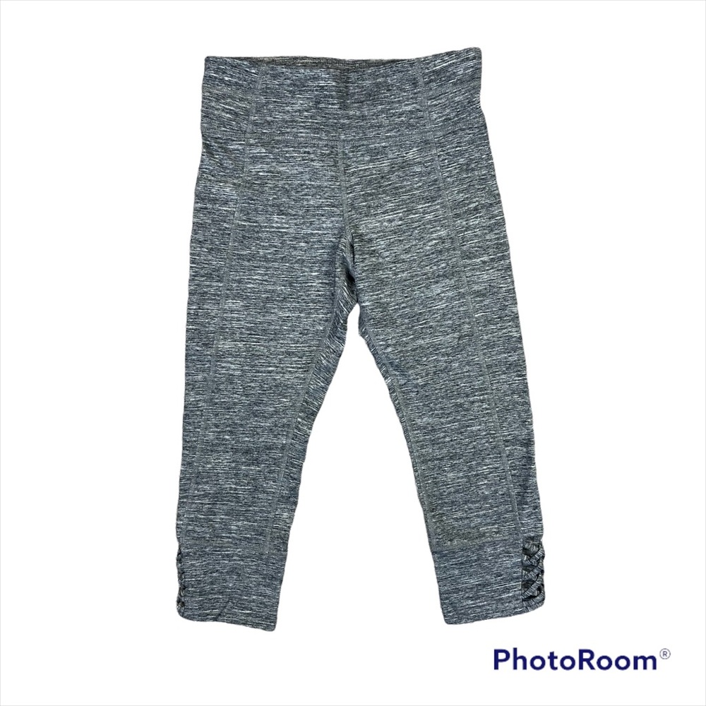 Calvin Klein Women’s Capri Crop Athletic Leggings Gray Yoga Workout Pants Size S